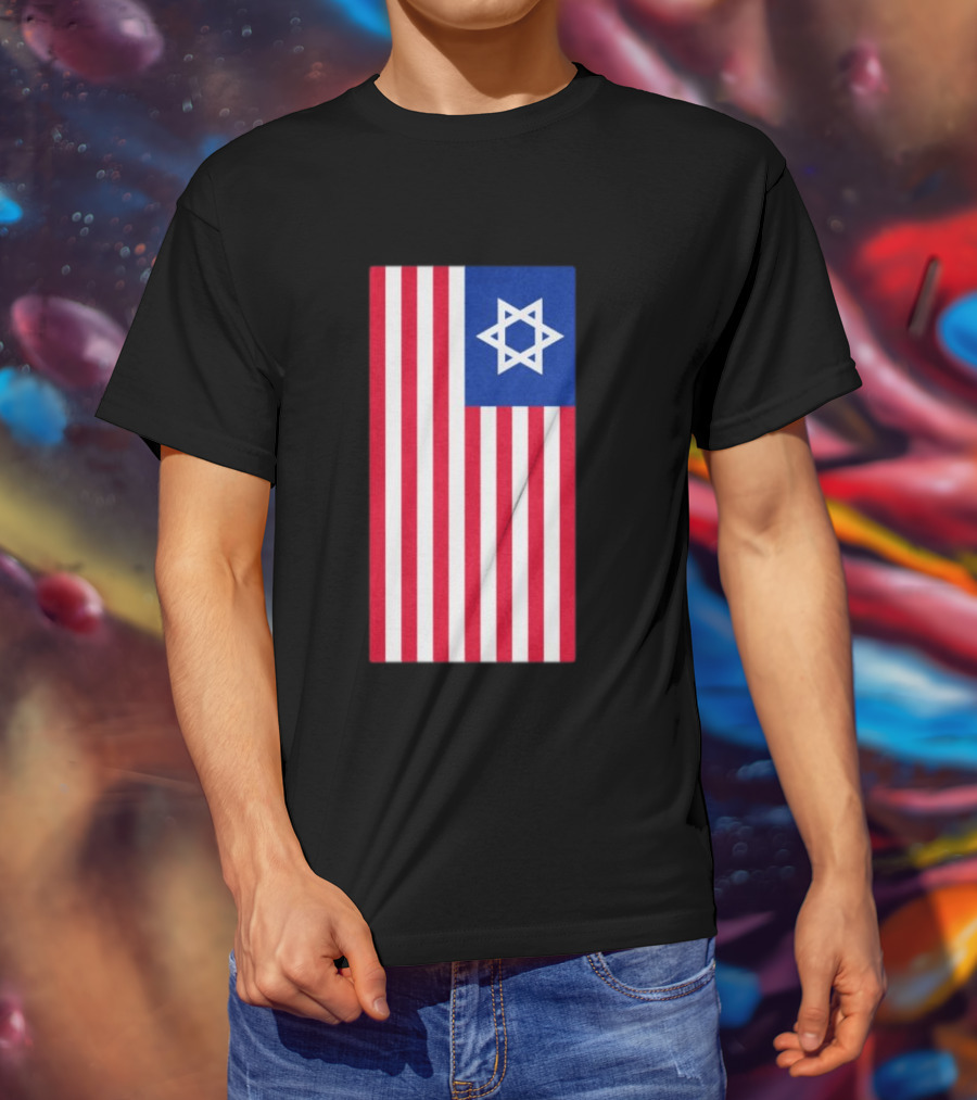 Hyde Force Store Very Serious Marine Casualty USA Israel Flag T-Shirt