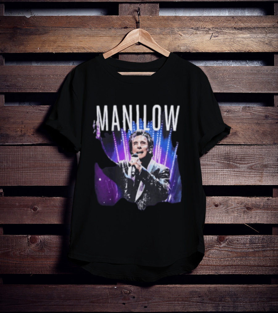 Manilow Concert Tour Photo With Microphone And Lights T-Shirt