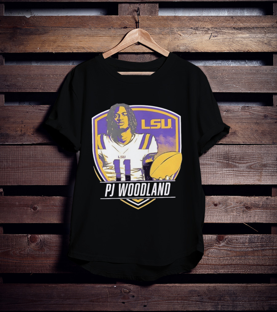 LSU Tigers Football PJ Woodland No 11 T-Shirt