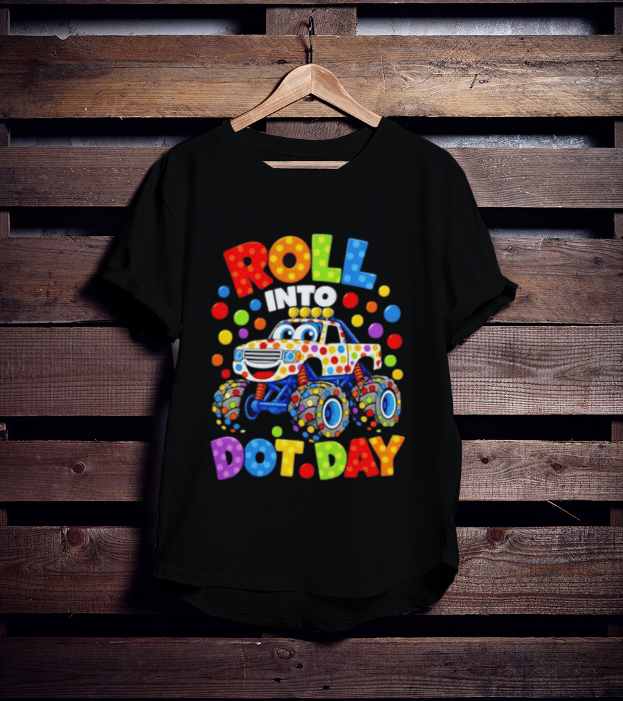 Roll Into Dot Day Colorful Polka Dot Car Fun T-Shirt