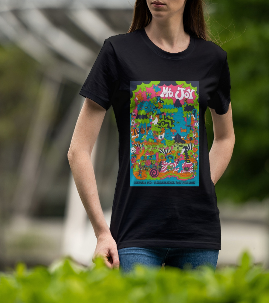 Mt. Joy September 18 Columbia MD Merriweather Post Pavilion Psychedelic Forest Concert T-Shirt