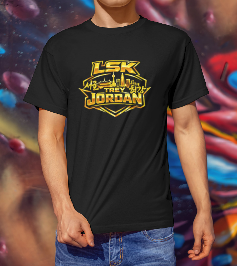 LSK Jordan Gold Skyline Retro Vibes T-Shirt