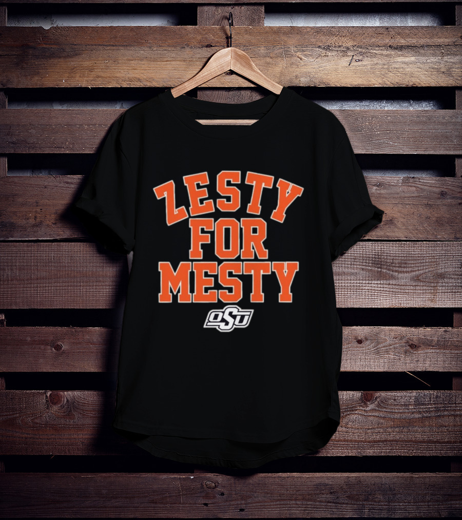 Oklahoma State Cowboys Zesty For Mesty OSU Football T-Shirt