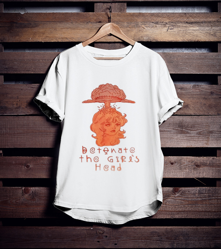 Hydeforce Store Detonate The Girl's Head Oat Dye T-Shirt