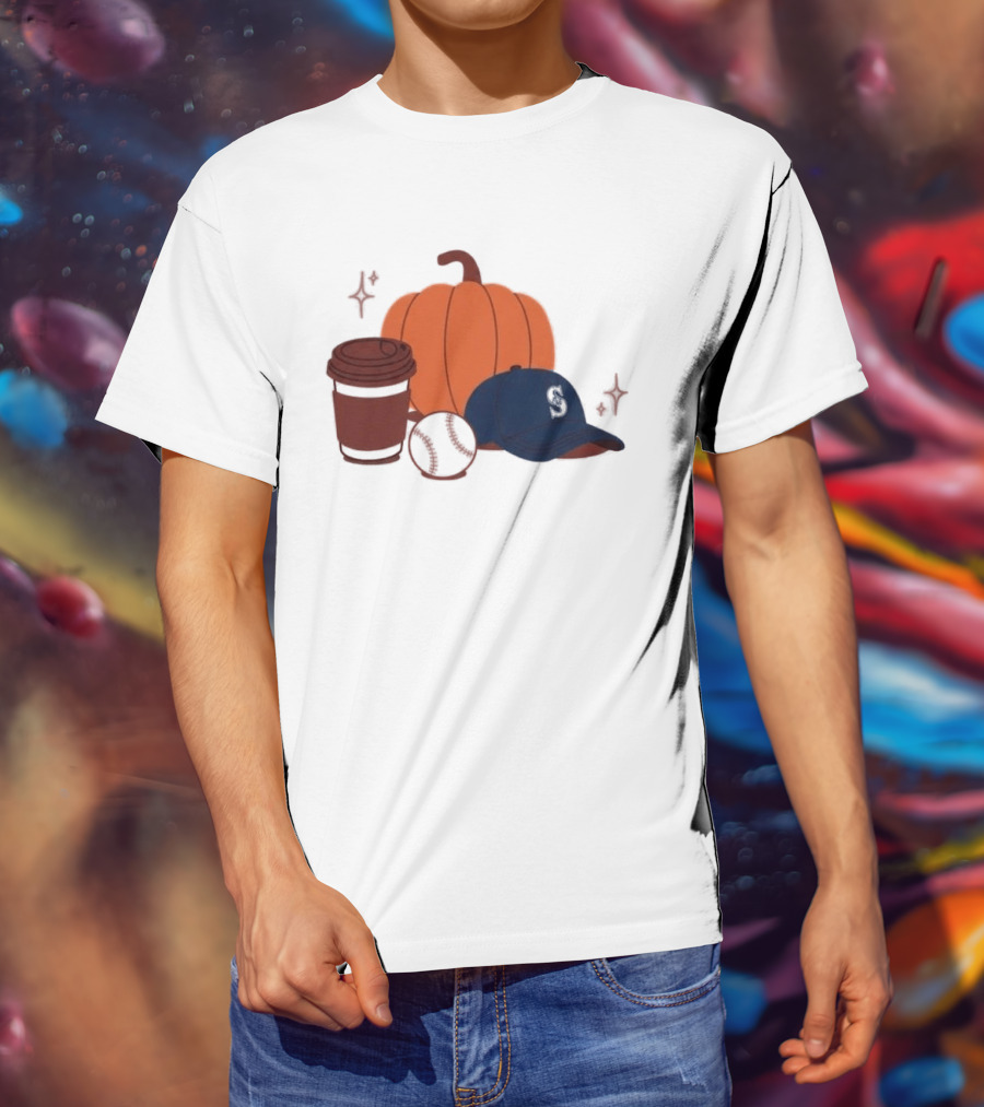 Mariners Pumpkinpalooza Coffee Baseball Cap Pumpkin T-Shirt