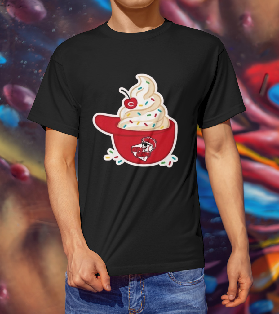 2026 Reds Heads Extra Innings Ice Cream Baseball Cap T-Shirt