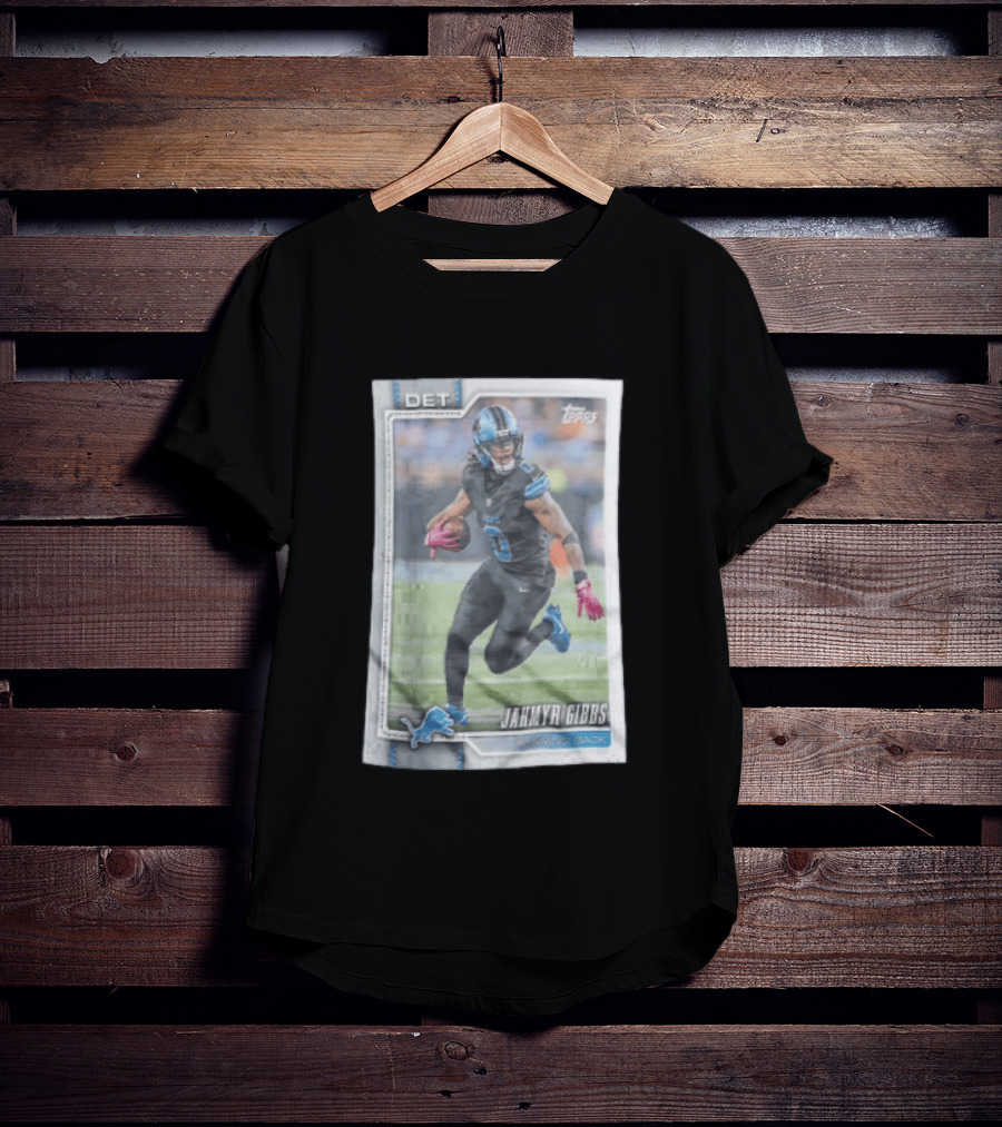 DET 2026 Topps Jahmyr Gibbs Detroit Lions Running Back T-Shirt