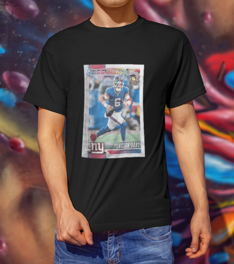 2026 Topps Future Stars Jaxson Dart New York Giants Quarterback T-Shirt