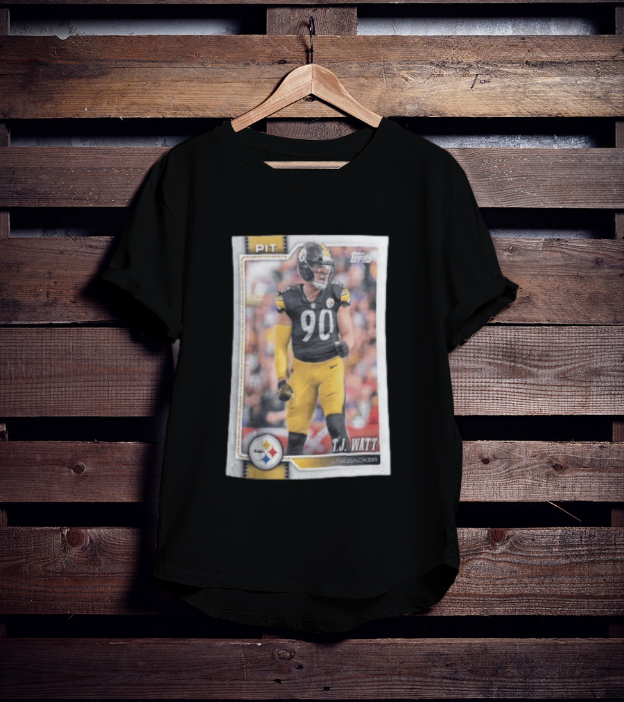 2026 Topps Football T.J. Watt Steelers Linebacker Card Pitt 90 T-Shirt