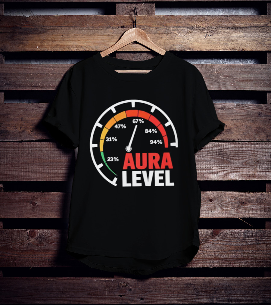 Aura Level Percentage Gauge 23% 31% 67% 84% 94% T-Shirt