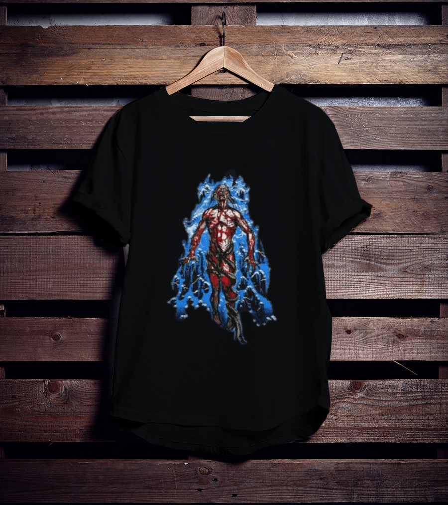 Evilgreed 200 Stab Wounds Lowest Form Bloodied Figure T-Shirt