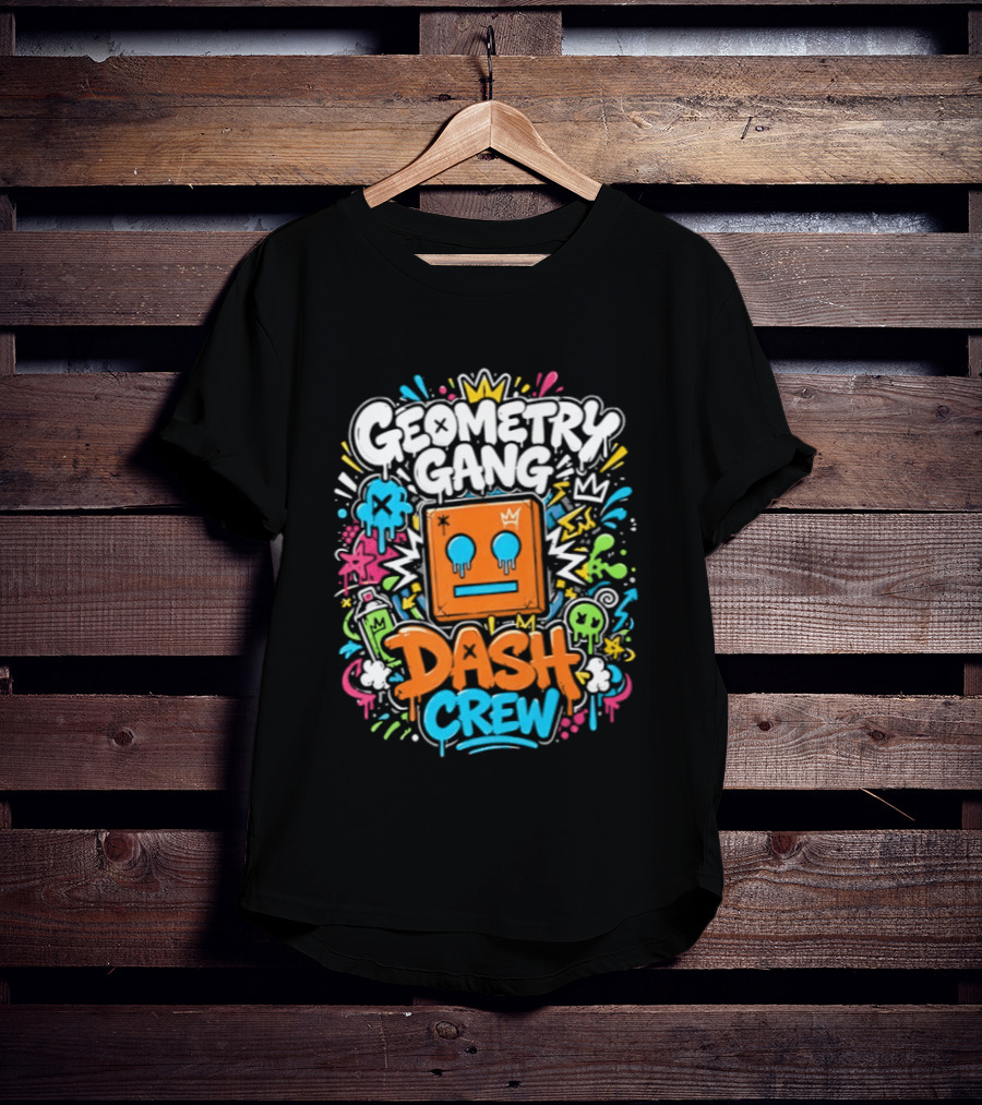 Geometry Gang Dash Crew Vibrant Splash T-Shirt