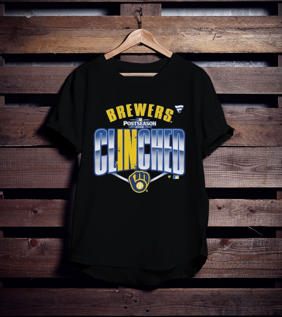 Brewers Postseason 2026 Clinched Locker Room T-Shirt