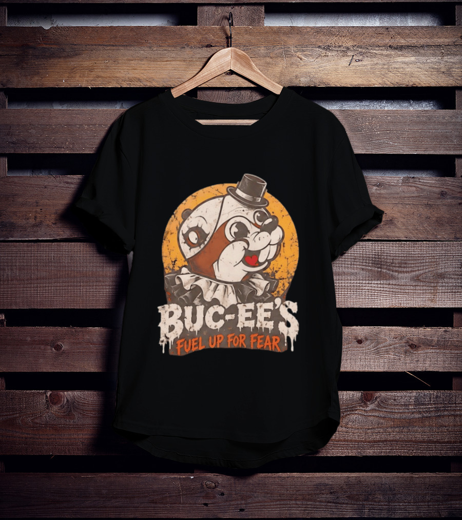 Buc Ee's Fuel Up For Fear Halloween Creepy Clown T-Shirt