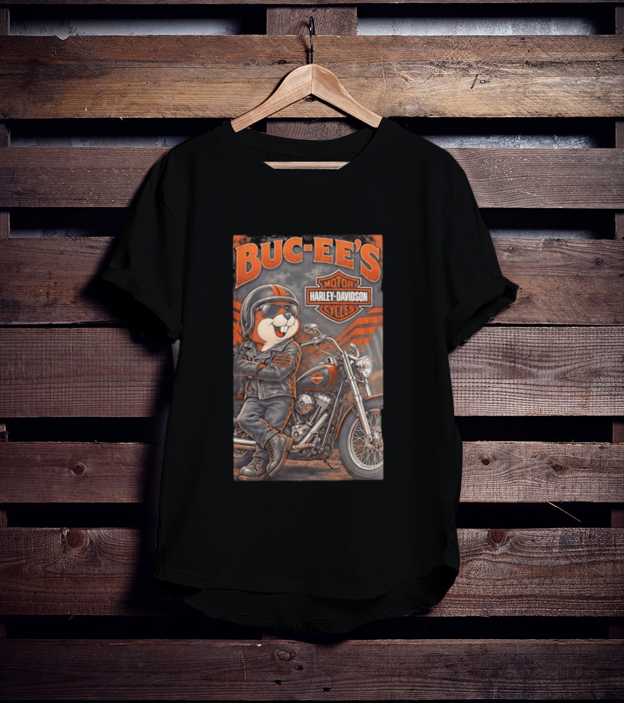 Buc Ee's Motor Cycles Harley Davidson Vintage Biker T-Shirt