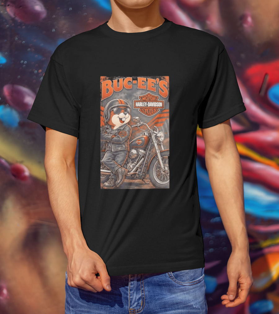 Buc Ee's Motor Cycles Harley Davidson Vintage Biker T-Shirt