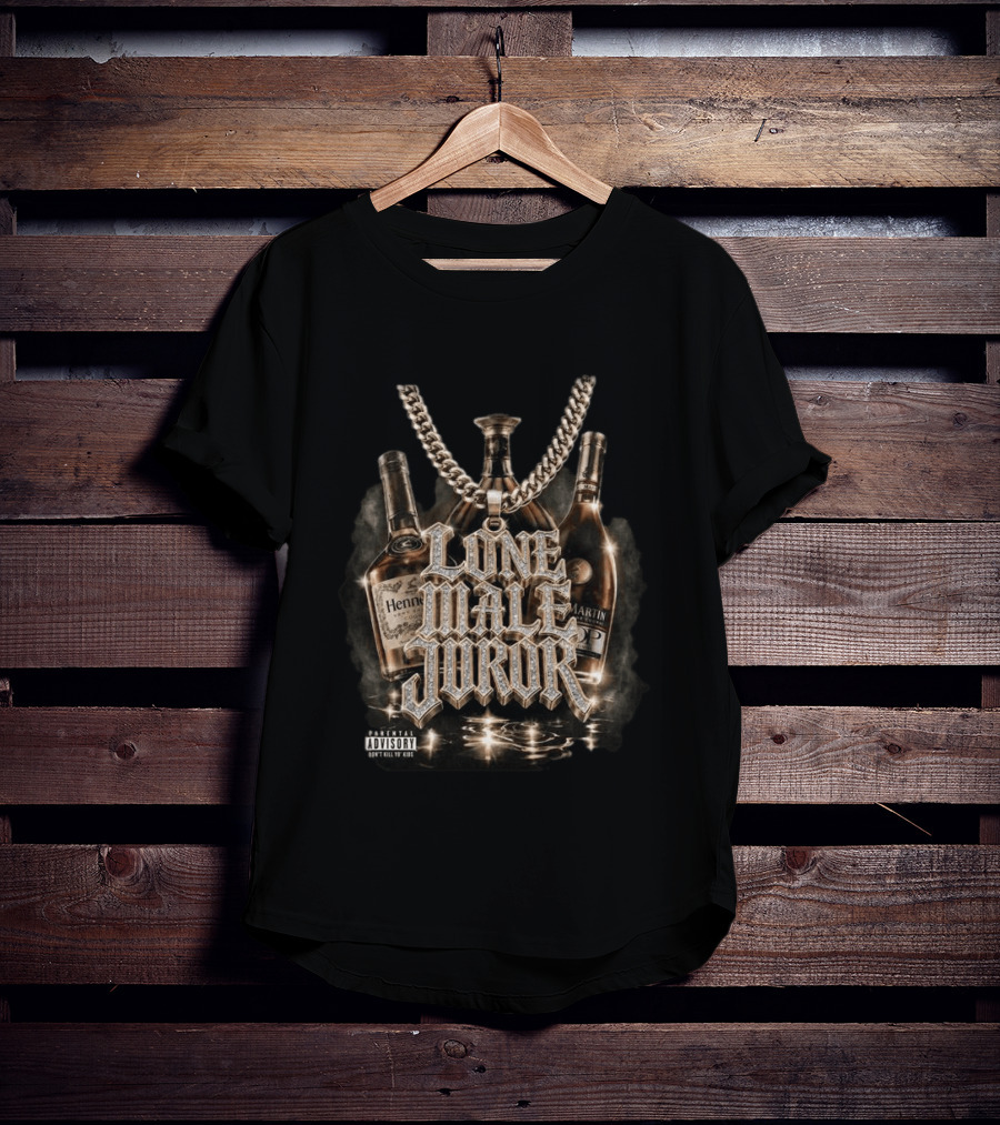 Hydeforce Store Lone Male Juror Liquor Bottle Necklace T-Shirt