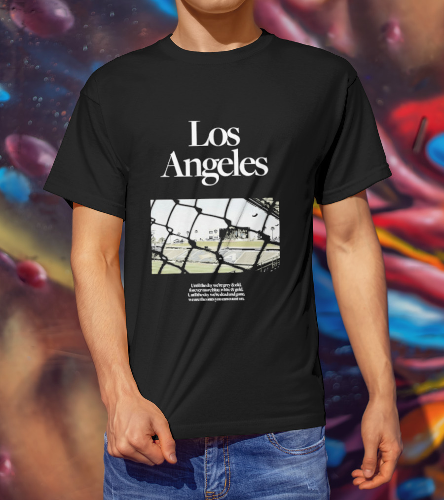 Los Angeles Until The Day We're Grey And Old Football Stadium Scene T-Shirt