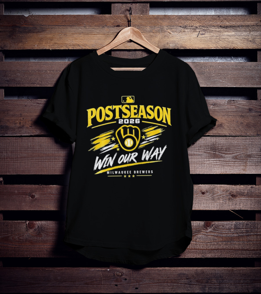 MLB Milwaukee Brewers Postseason 2026 Win Our Way Celebration T-Shirt