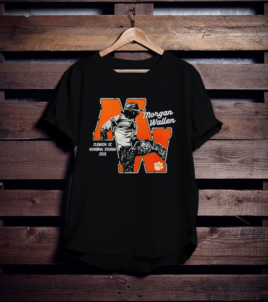 Morgan Wallen Clemson SC Memorial Stadium 2026 Tour Concert Tiger Paw T-Shirt