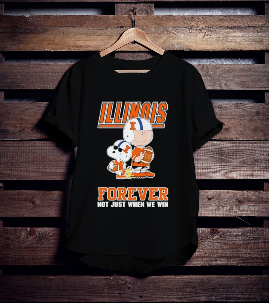 Illinois Fighting Illini Charlie Brown Forever Not Just When We Win T-Shirt