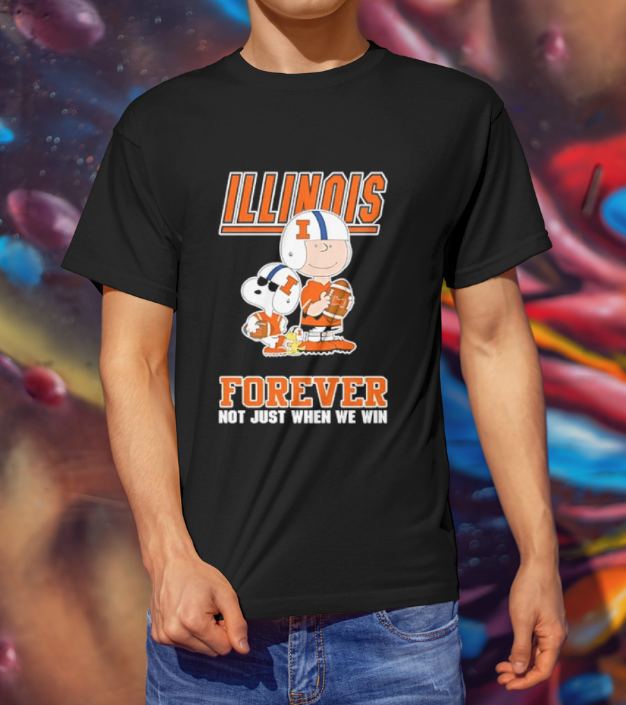 Illinois Fighting Illini Charlie Brown Forever Not Just When We Win T-Shirt