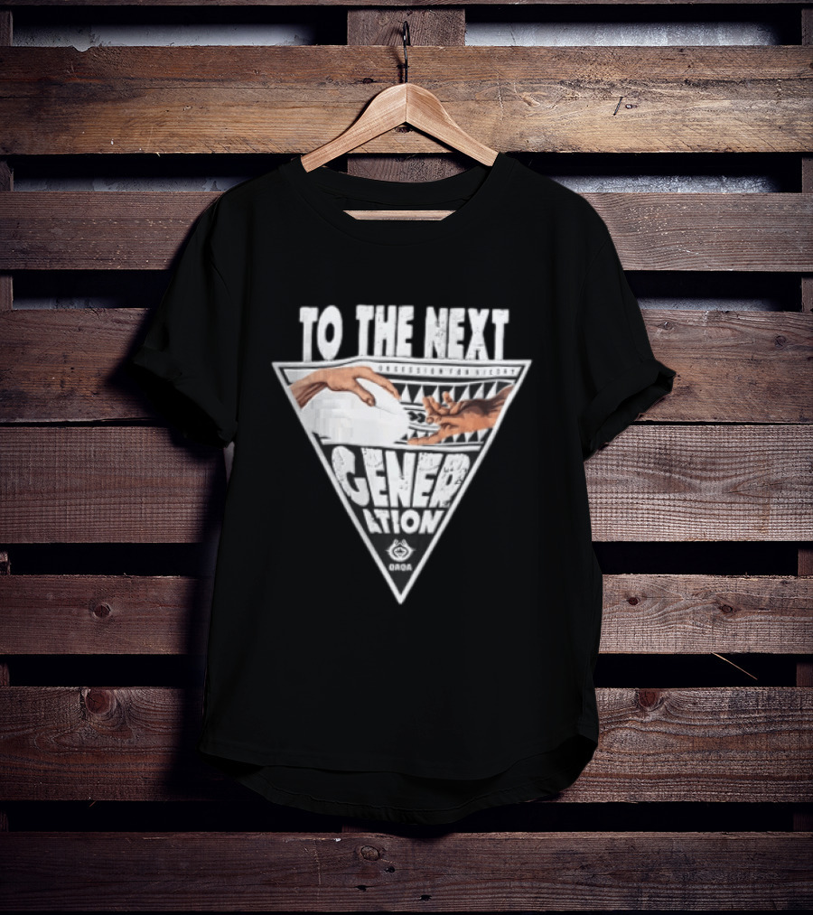 Qaqa To The Next Generation Passing Rugby Ball Inverted Triangle Distressed T-Shirt