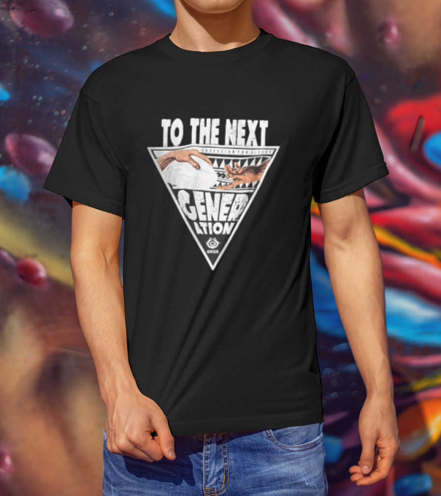 Qaqa To The Next Generation Passing Rugby Ball Inverted Triangle Distressed T-Shirt