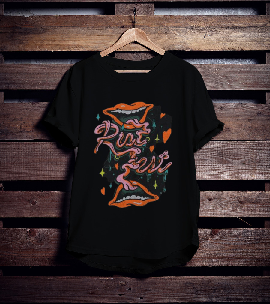 Riot 2026 Tongue Tied Lineup Graphic With Mouths And Hearts T-Shirt