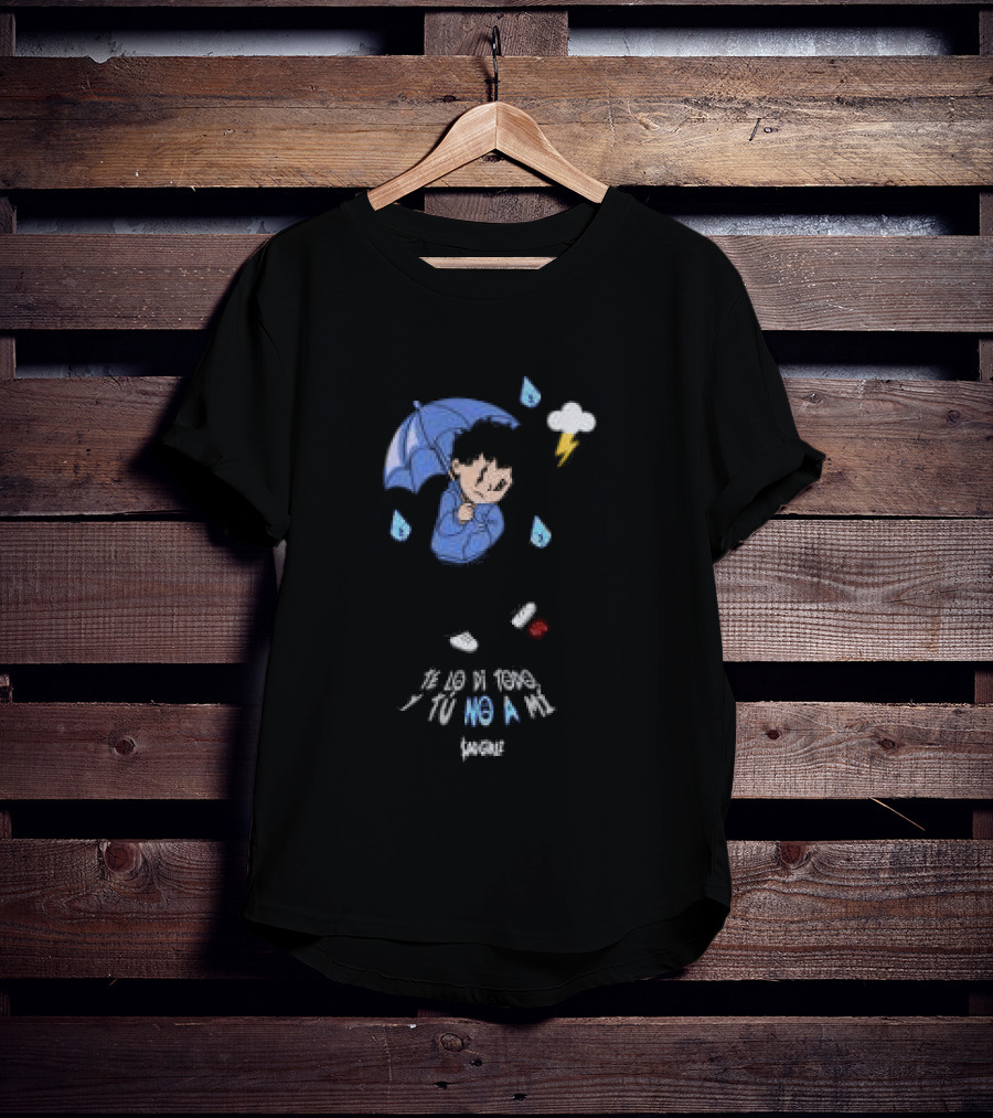 Sad Girlz Store Sadgirlz Give You Everything Blue Umbrella Raindrops T-Shirt