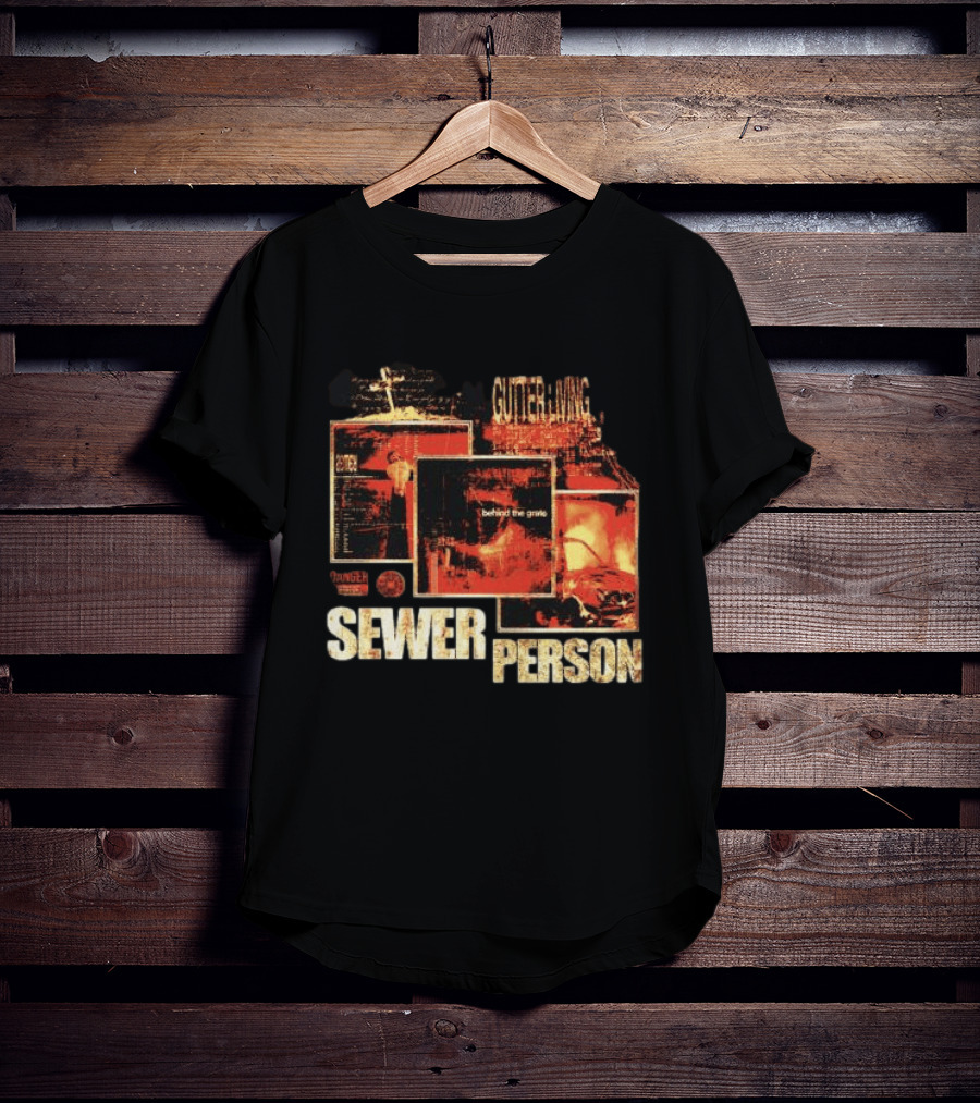 Sewer Person Gutter Living Behind The Grave Danger Warning T-Shirt