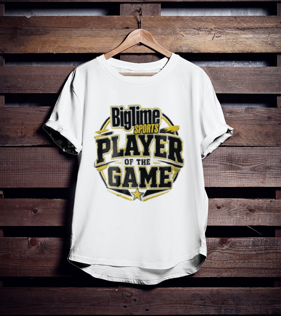 Bigtime Sports Player Of The Game Star Yellow Frame T-Shirt