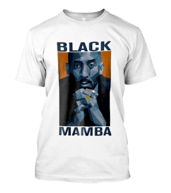 Black Mamba Low Poly Geometric Hands Clasped Orange T-Shirt