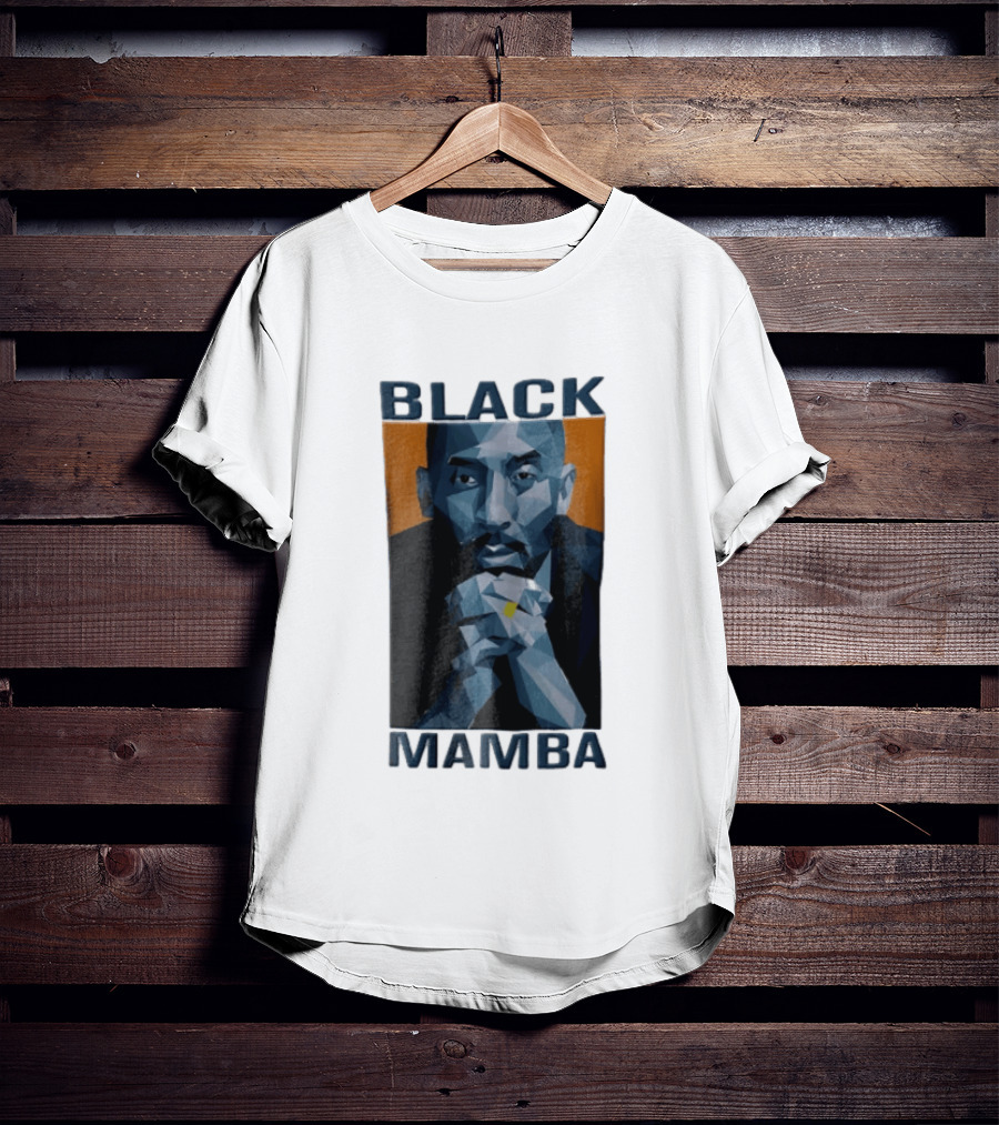 Black Mamba Low Poly Geometric Hands Clasped Orange T-Shirt