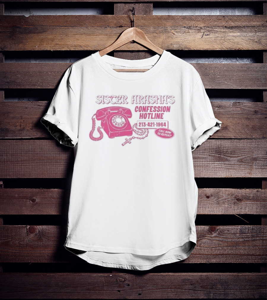 Sister Arasha Confession Hotline Fesspool Shop Pink Crop Tank T-Shirt