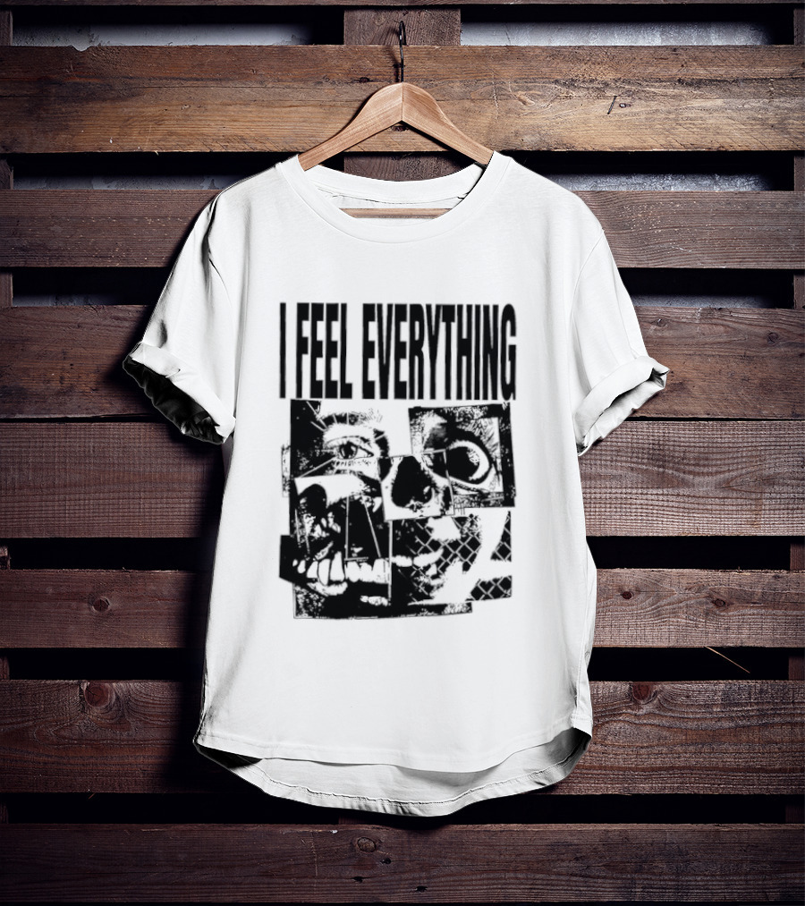 I Feel Everything Horror Skull Face T-Shirt