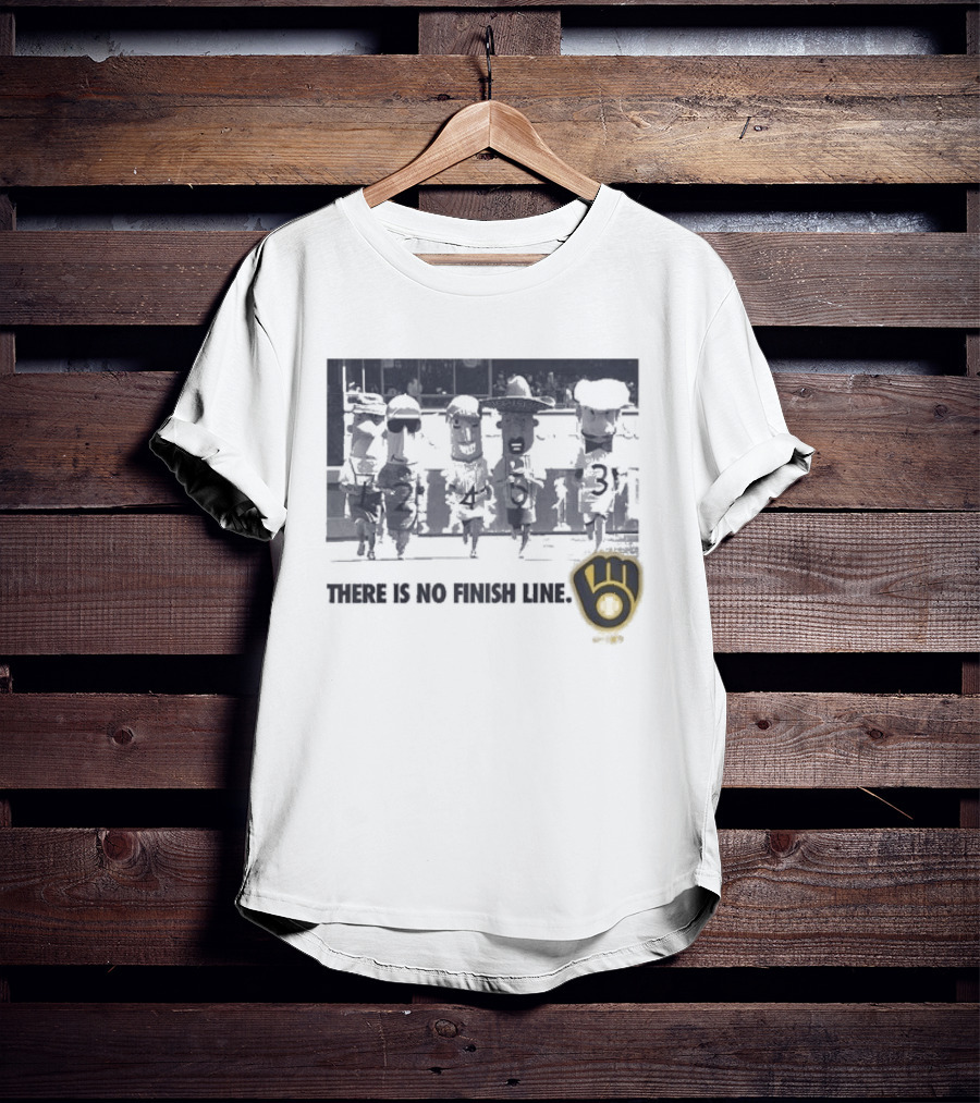 Milwaukee Brewers There Is No Finish Line Glove T-Shirt