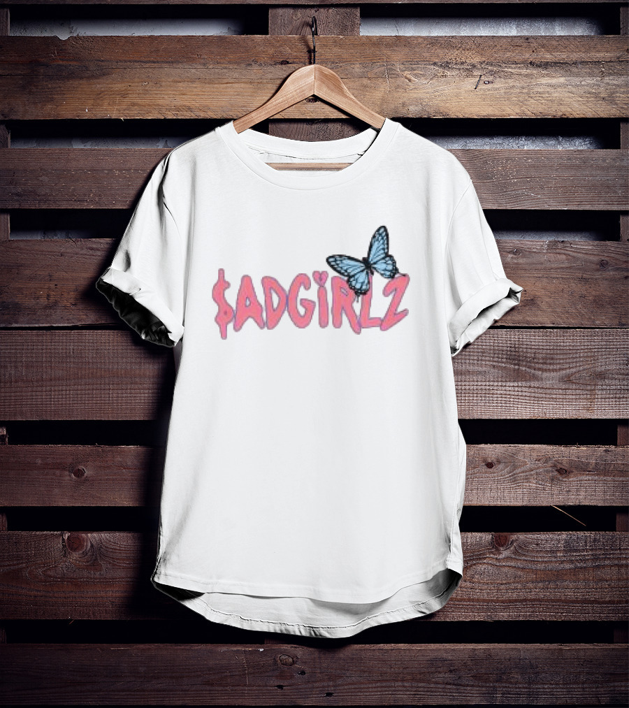 Sad Girlz Store Sadgirlz Spring Butterfly Pink T-Shirt