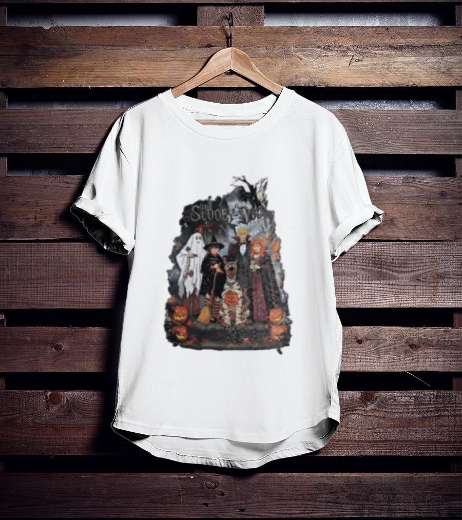 Scooby Doo Halloween Costume Party With Witch Ghost Vampire Pumpkin T-Shirt