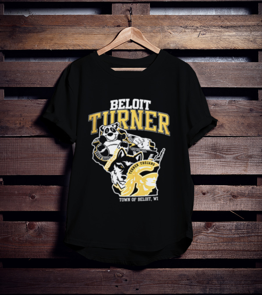 Beloit Turner Trojans Wisconsin Mascots Wolf Trojan Town Of Beloit WI T-Shirt