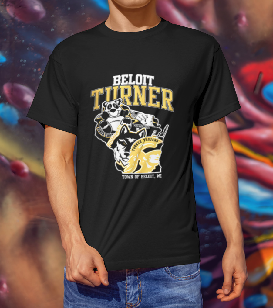 Beloit Turner Trojans Wisconsin Mascots Wolf Trojan Town Of Beloit WI T-Shirt