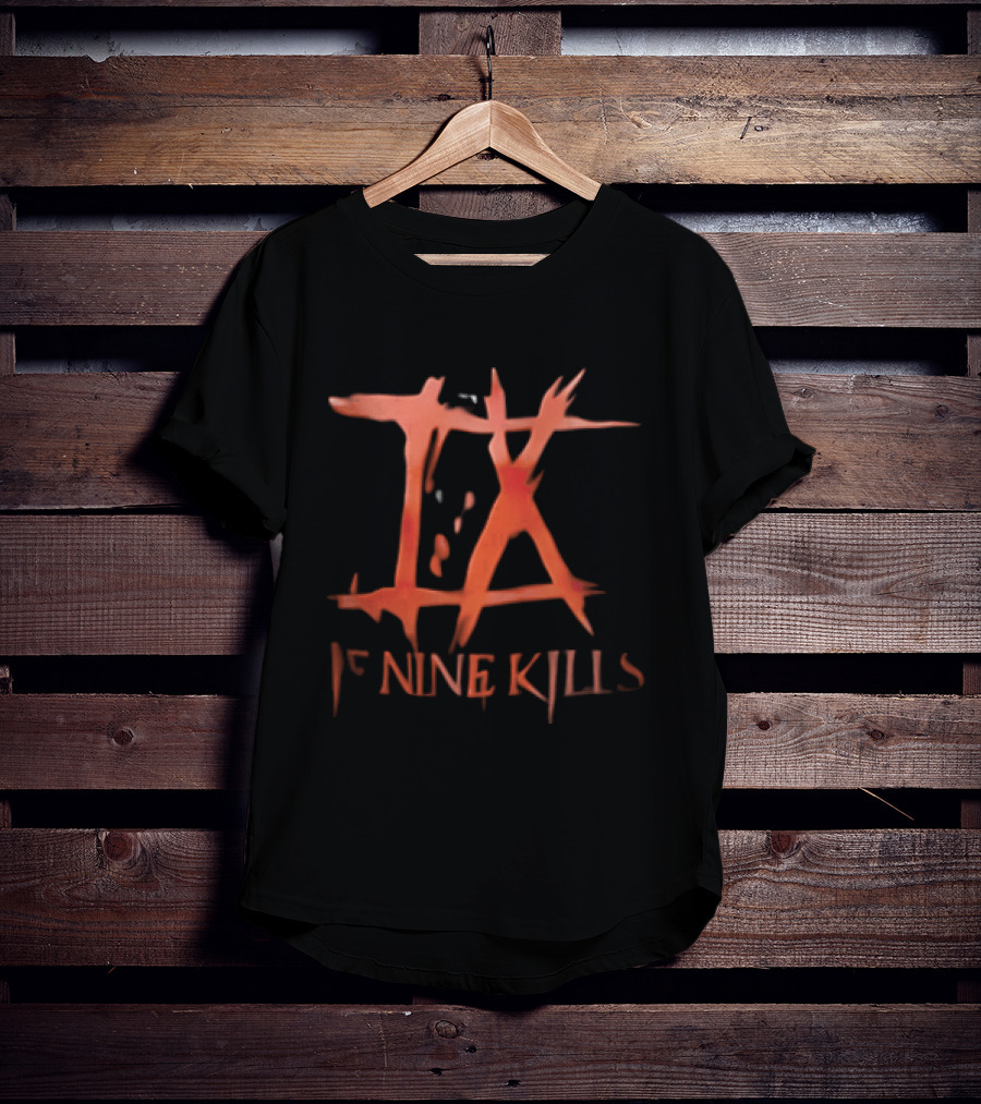 Ice Nine Kills Stylized IX Spiky Horror Roman Numerals T-Shirt