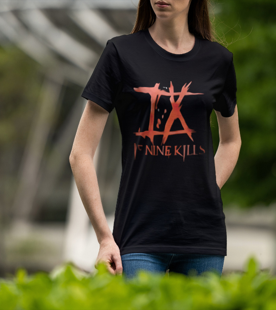 Ice Nine Kills Stylized IX Spiky Horror Roman Numerals T-Shirt