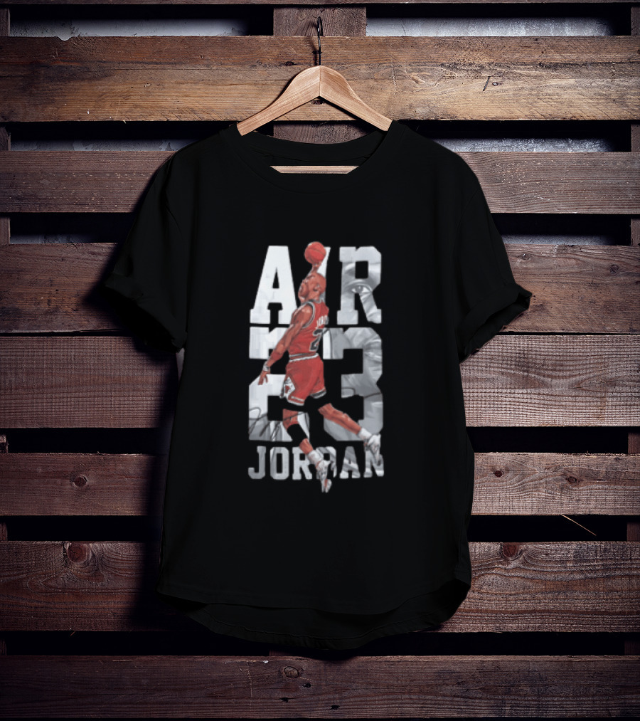 Chicago Bulls Air 23 Michael Jordan Dunking Basketball T-Shirt