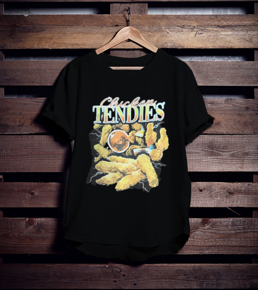 Chicken Tendies Fried Tenders Dipping Sauce Lightning Bolts T-Shirt