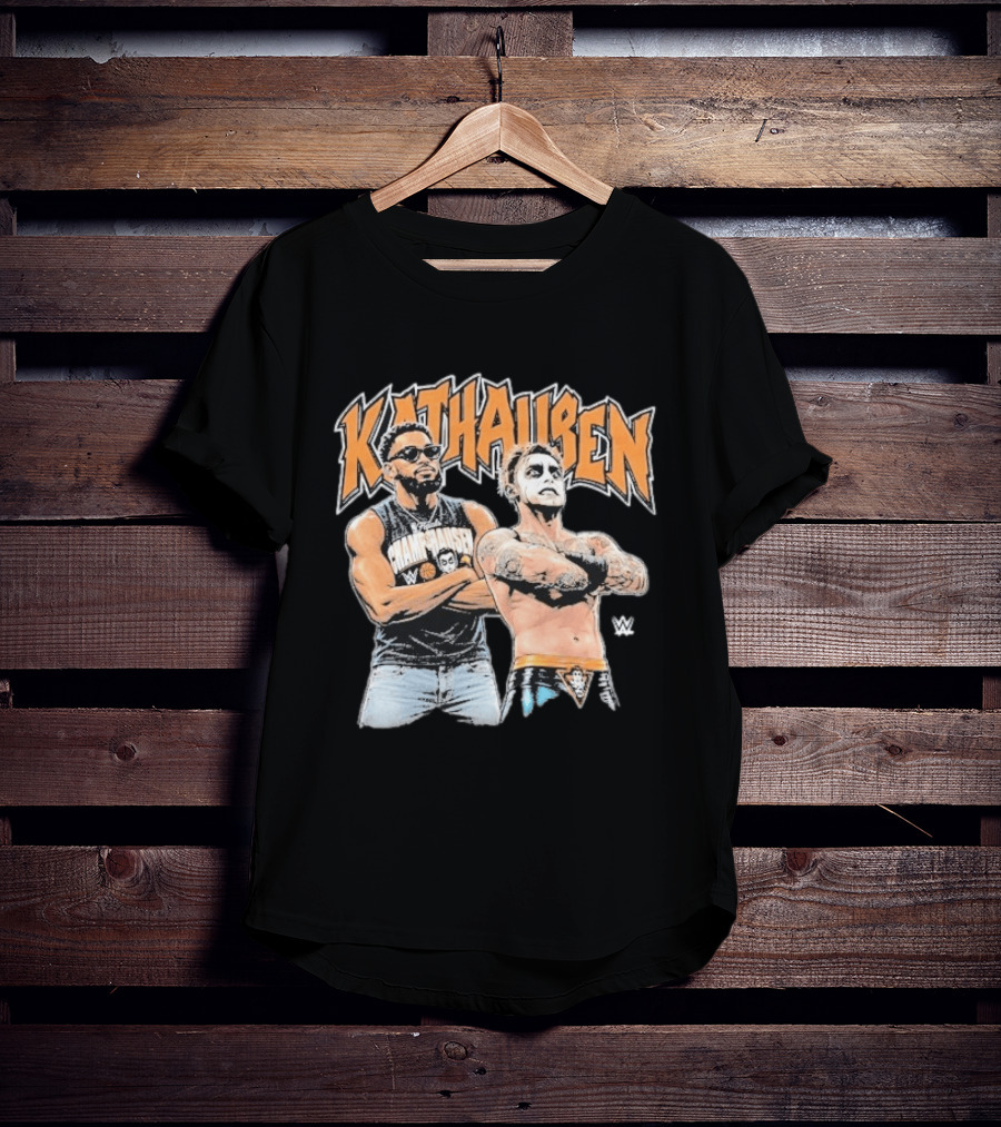 KATHausen WWE Karl Anthony Towns Danhausen Crossover Duo T-Shirt