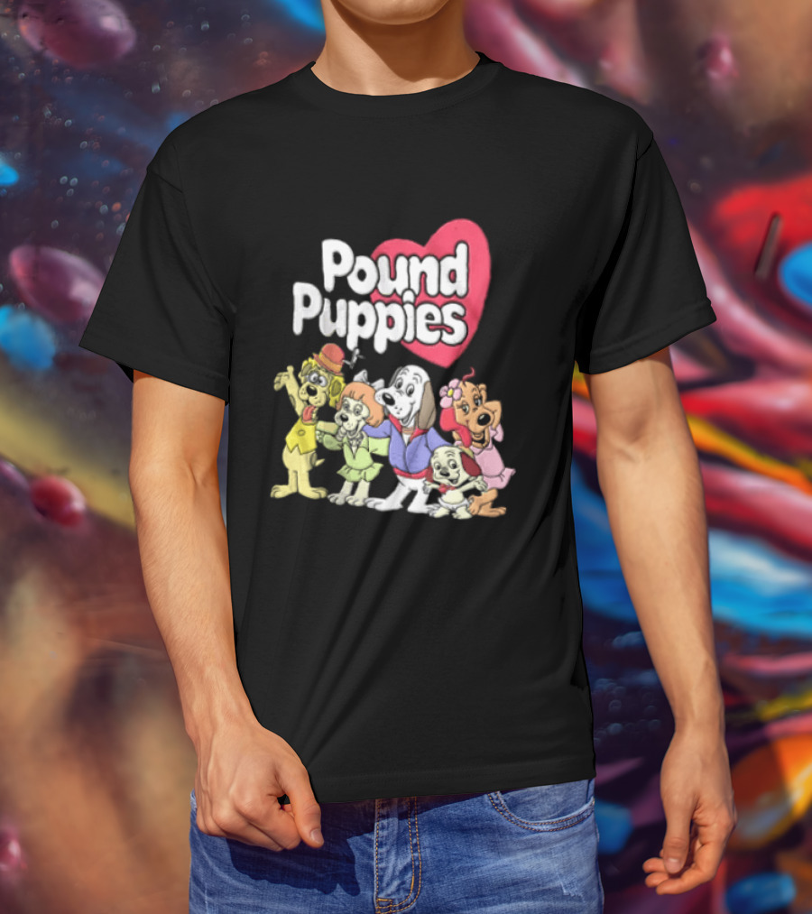 Pound Puppies Heartwarming Cartoon Characters T-Shirt