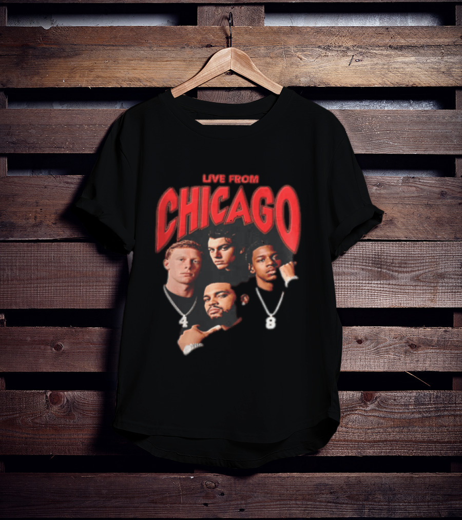 Live From Chicago Bootleg Featuring Four Athletes With Diamond Chains T-Shirt