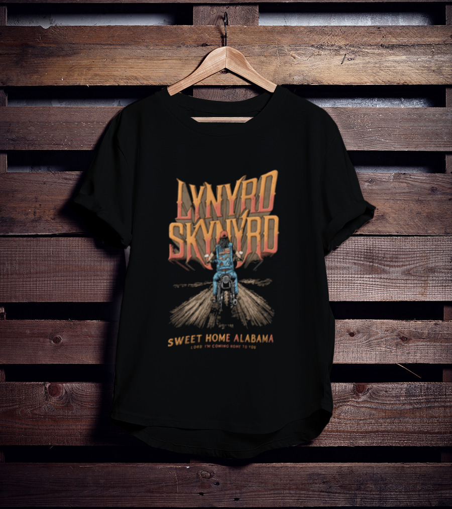 Lynyrd Skynyrd Sweet Home Alabama Lord I Am Coming Home To You Vintage Cowboy Riding Horse T-Shirt