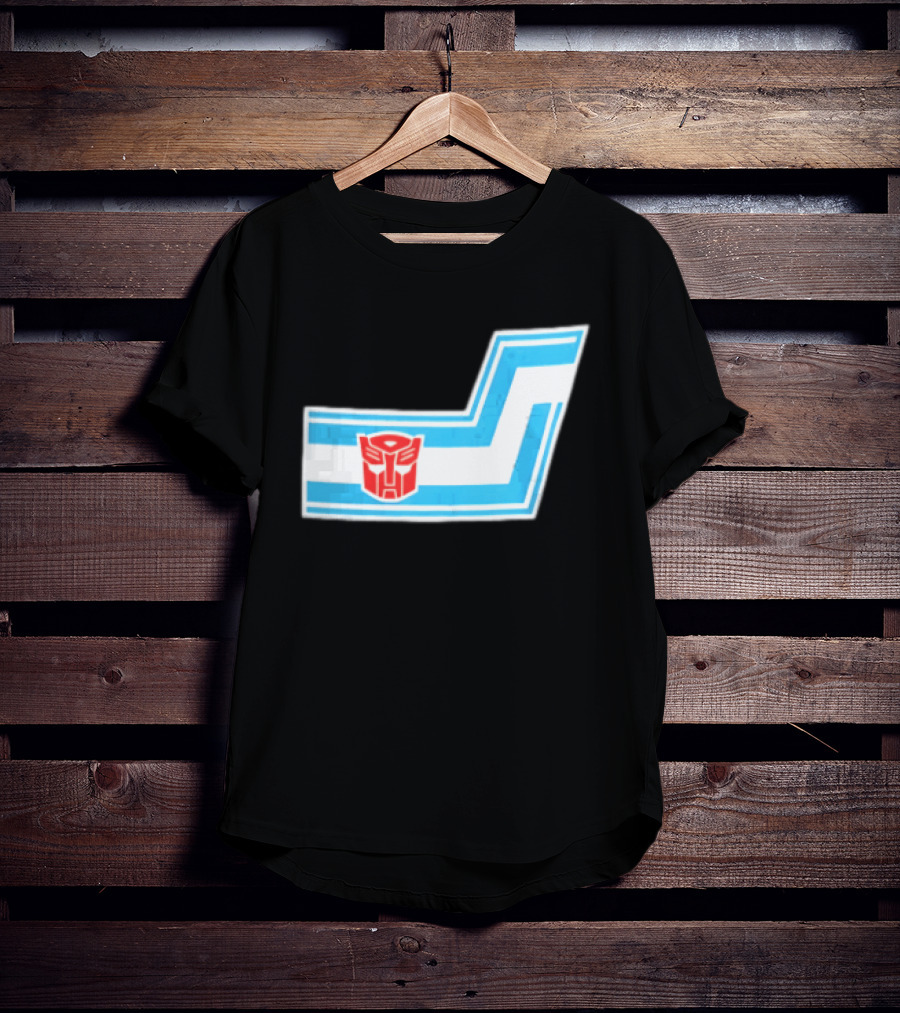 Transformers Autobots Red Insignia Blue White Racing Stripes Chevron Stickers T-Shirt